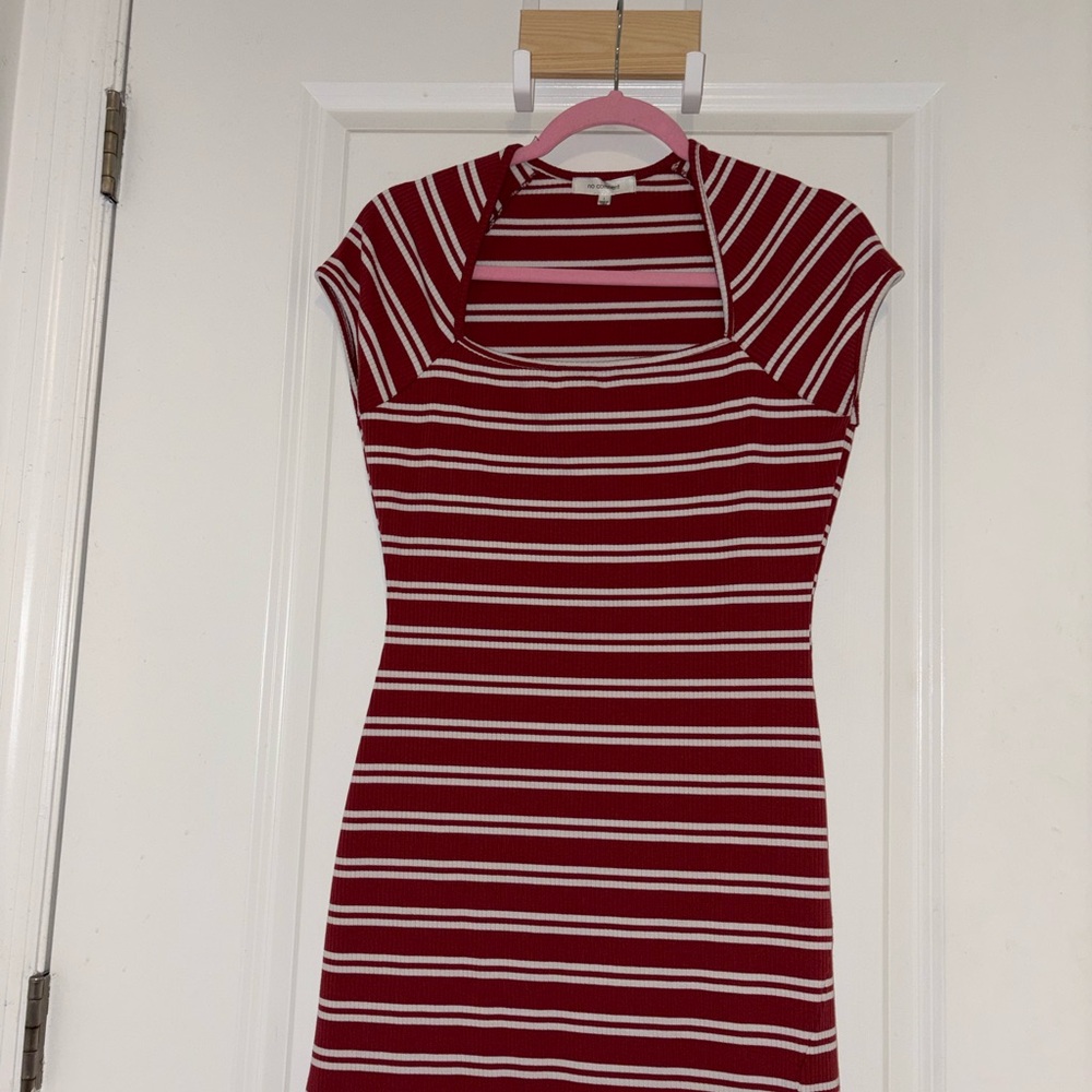 Striped Red and White Mini Dress